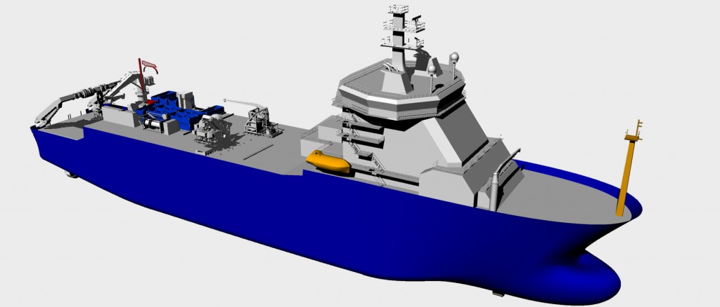 Implantation du système de manutention de câbles OPUS sur le navire Ile de Sein